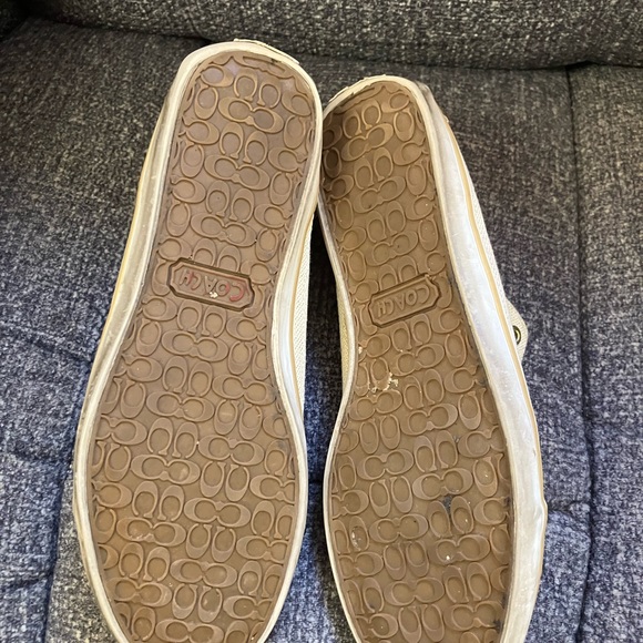 Coach side embossed canvass cream sneaker - Picture 6 of 7